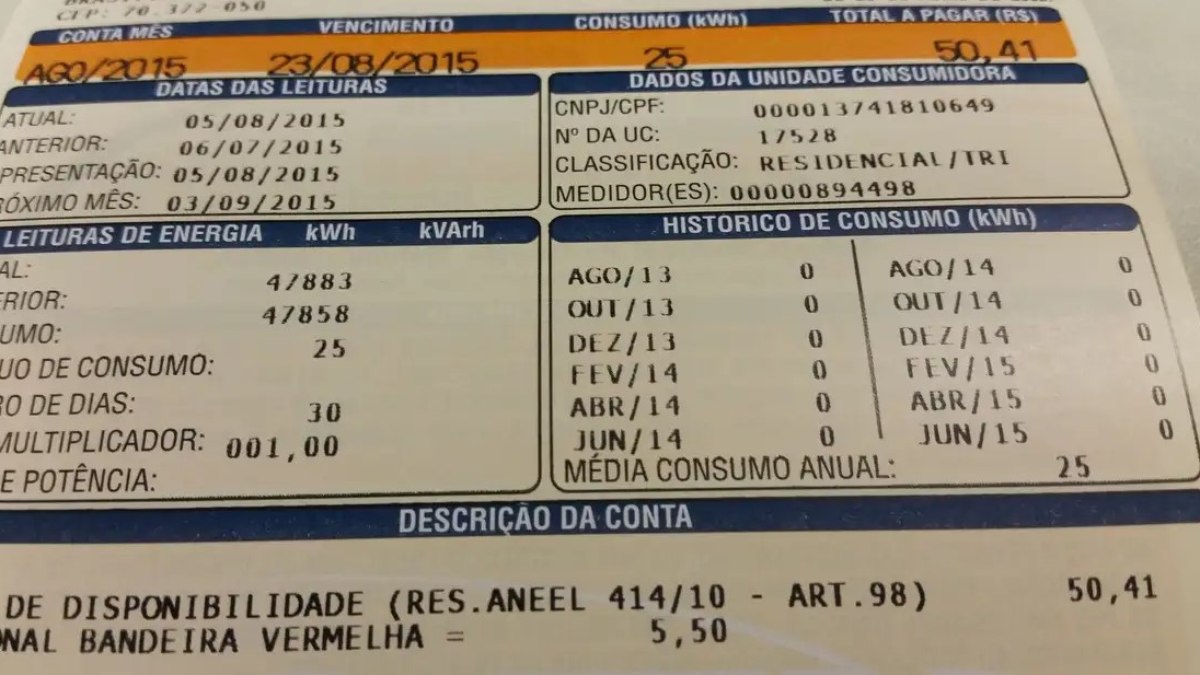 O sistema de bandeiras tarifárias na conta de luz foi criado em 2015