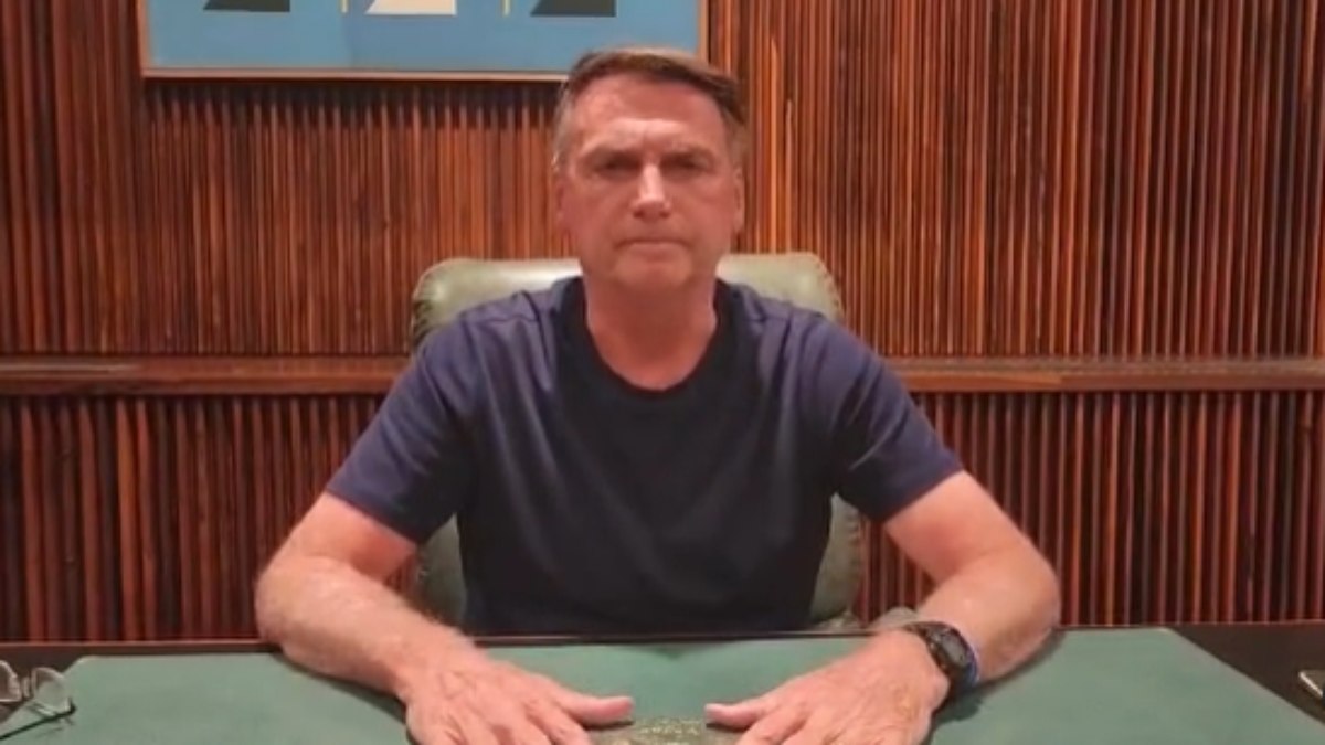 Jair Bolsonaro no vídeo em que pede fim das manifestações nas rodovias