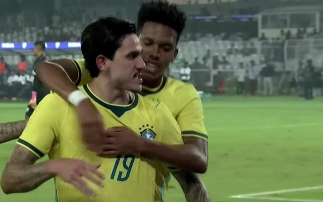 Sanuel Lino fez um golaço, fechando o placar em 4 a 0 para o Brasil