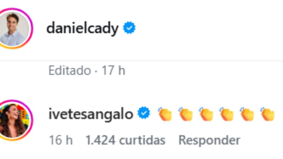 Ivete mostra apoio a Daniel Cady