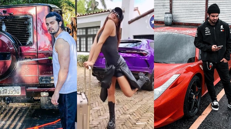 Luan Santana, Anitta e Caio Castro ostentam carros milionários