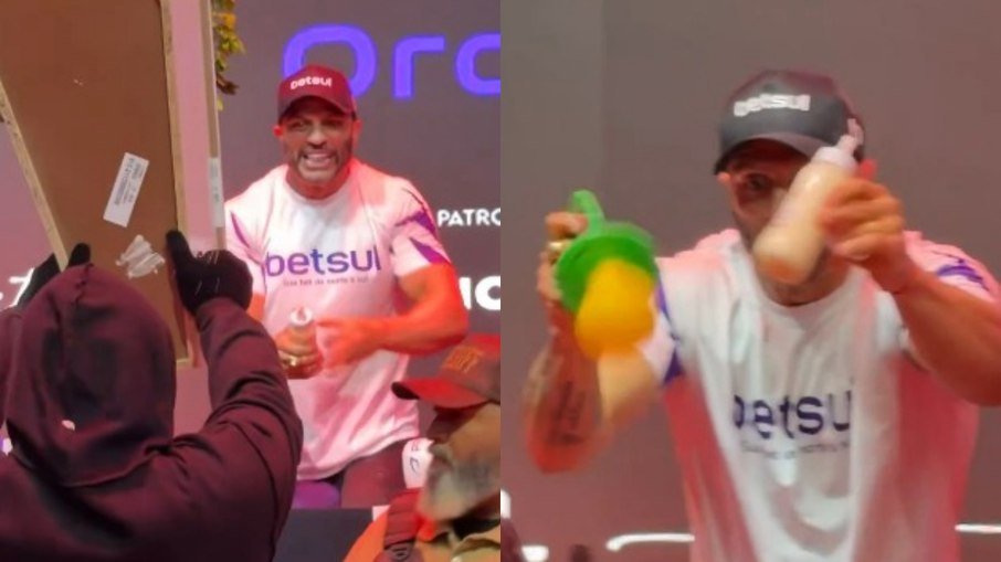 Kleber Bambam e Davi Brito trocam provocações em evento