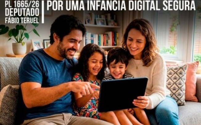 Projeto de Fábio Teruel quer proteger crianças nas redes sociais e chama atenção para o papel da família