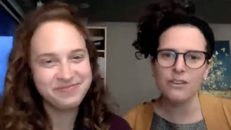 Rabinos queer Becca Walker e Ariella Rosen em vídeo da Women's League for Conservative Judaism