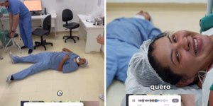 Pai desmaia durante parto e cena vira sucesso na web