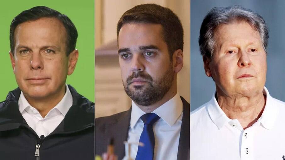  João Doria, Eduardo Leite e Arthur Virgílio, filiados ao PSDB
