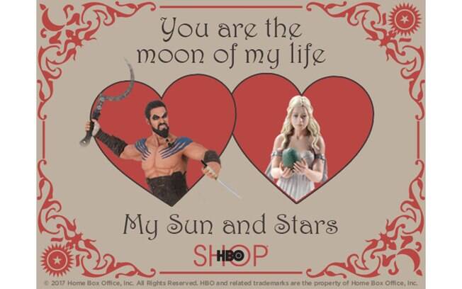Os cartões comemorativos de Game Of Thrones fazem declarações de amor brincando com o universo da série