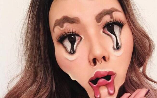 Mimi Choi trabalha com maquiagem artística criando desenhos em 3D em rostos e outras partes do corpo
