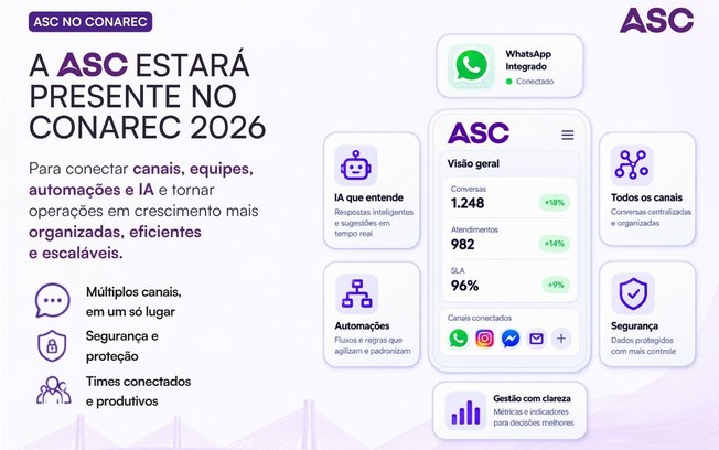 ASC leva organização do atendimento digital ao CONAREC 2026 ASC leva organização do atendimento digital ao CONAREC 2026