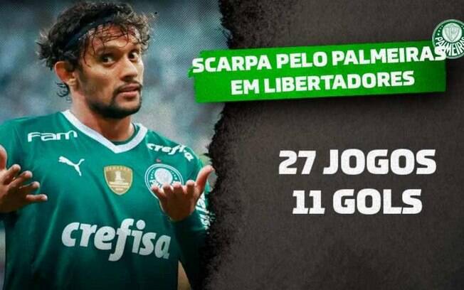 Com hat-trick, Scarpa entra no top 5 dos artilheiros do Palmeiras em Libertadores