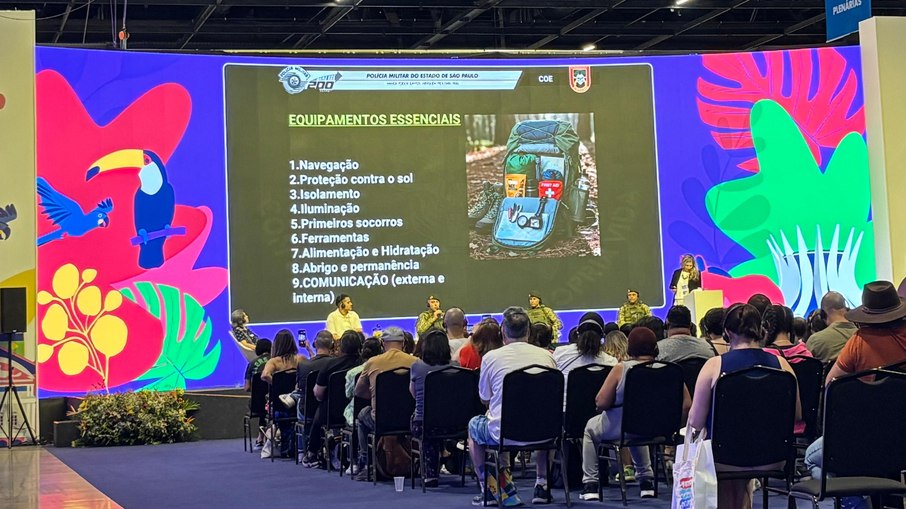 Palestra da PMESP sobre segurança no turismo em trilhas