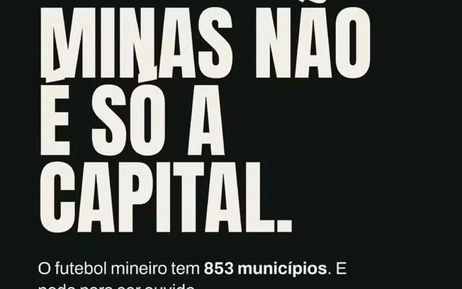 Governo de Minas Gerais anunciou ajuda financeira aos três principais times do estado