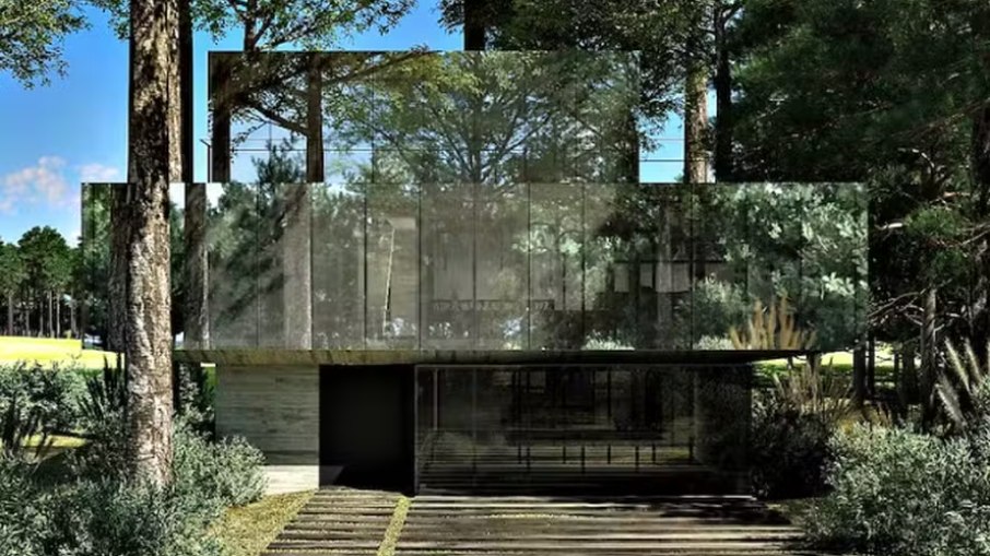 'Casa invisível' na cidade de Cariló, na Argentina