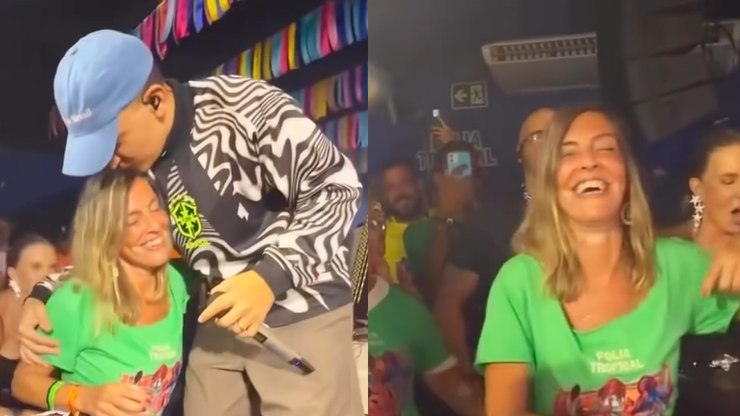 João Gomes para show e aplaude Tatiana Sampaio: "Celebridade"