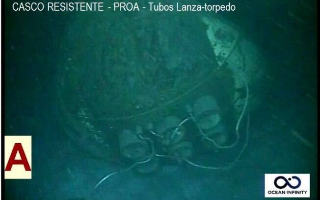 Marinha da Argentina divulgou imagens do ARA San Juan encontrado no fundo do mar no sábado (18)