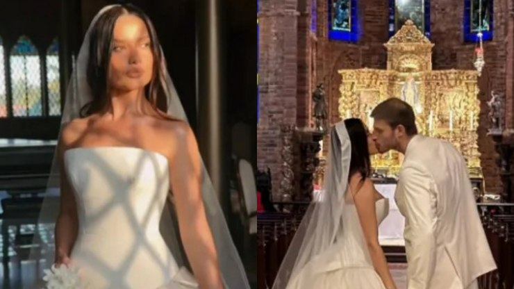 Casamento de Juliette tem vestido sustentável 