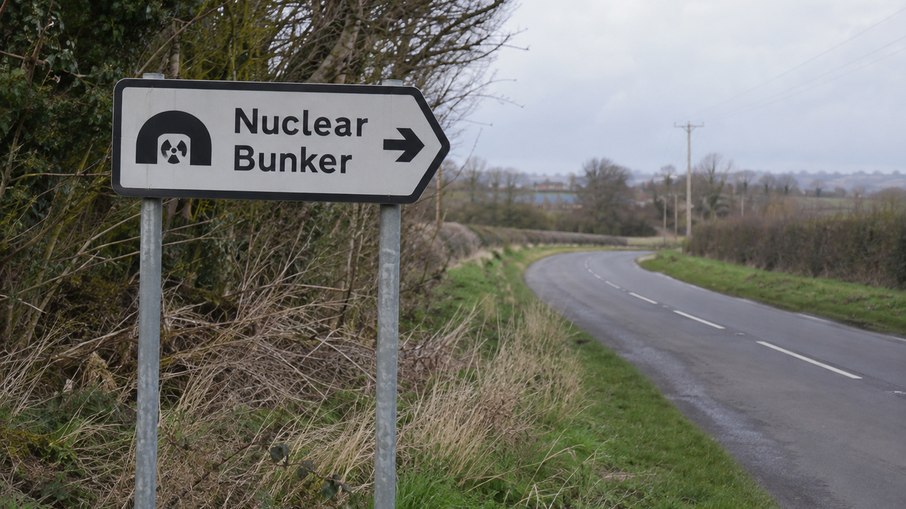 Placas inusitadas: caminho para o Bunker Nuclear