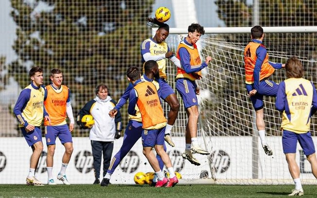 Jogadores do Real Madrid durante treinamento da equipe - Foto: Antonio Villalba/Real Madrid