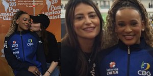 Rebeca Andrade surge com suposta namorada e equipe se pronuncia