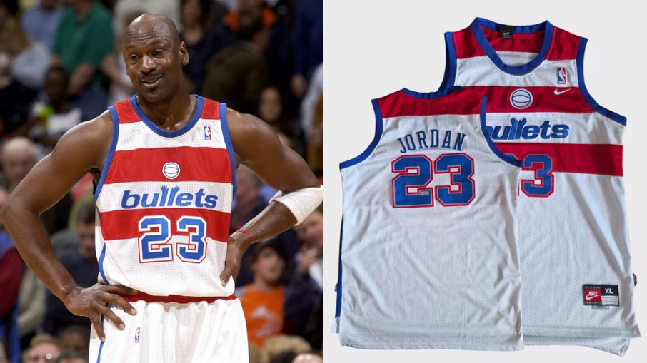 Camisa autografada por Michael Jordan está no leilão