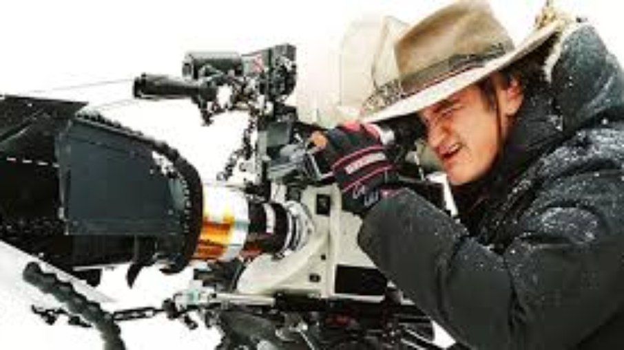 Quentin Tarantino no set de Os Oito Odiados