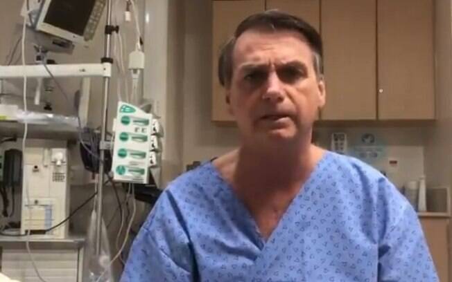 Jair Bolsonaro fez um vídeo no hospital, horas antes da cirurgia 