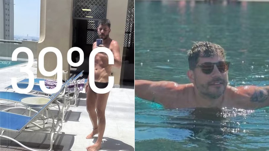 Evaristo Costa posa de sunga e curte o calor de Dubai nas redes sociais Evaristo Costa posa de sunga e curte o calor de Dubai nas redes sociais