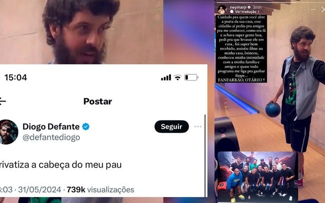 Defante pediu desculpas para Neymar