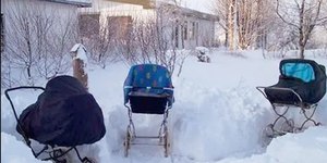 Bebês na neve: escandinavos colocam recém-nascidos abaixo de 0º C