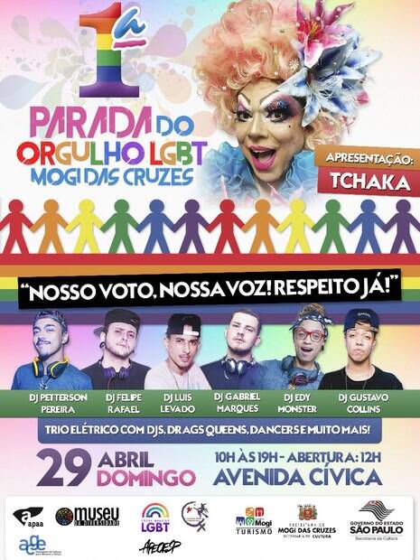 Cartaz oficial da Parada LGBT Mogi das Cruzes