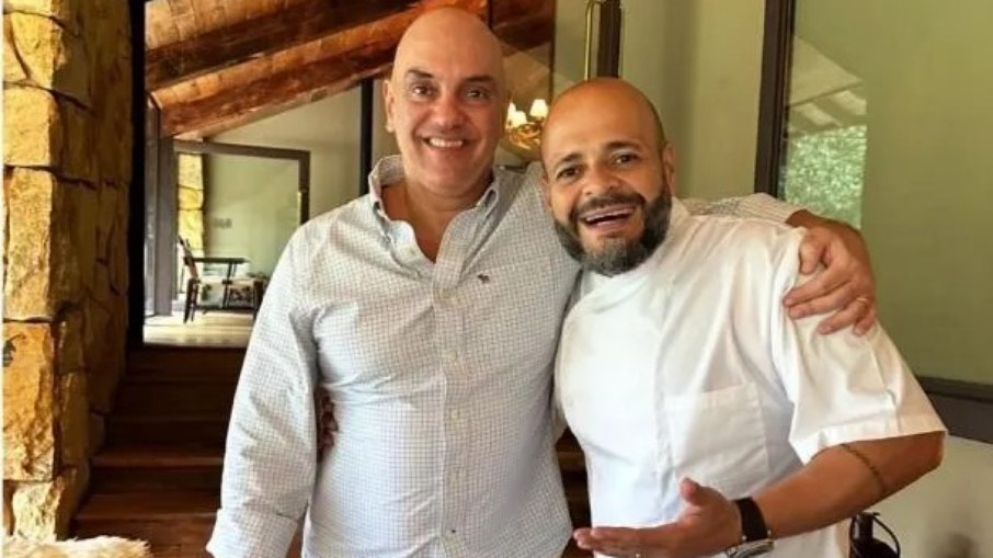 Ministro Alexandre de Moraes e o chef de cozinha José Maria Meira Ministro Alexandre de Moraes e o chef de cozinha José Maria Meira