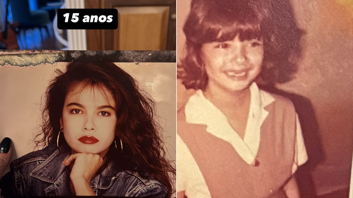 A apresentadora resgatou fotos de sua infância e adolescência.