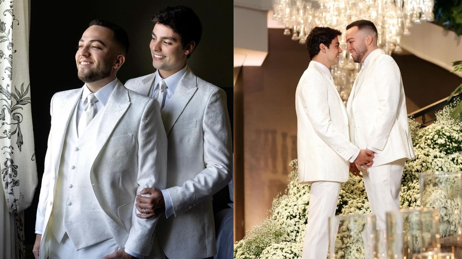 Lucas Rangel e Lucas Bley celebraram seu casamento no elegante Palácio Tangará