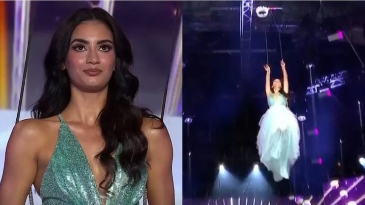 Modelo sofre queda de 3 metros durante desafio no Miss Universo
