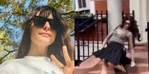 Anne Hathaway cai durante gravações de "O Diabo Veste Prada 2"