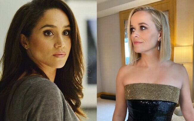 montagem com meghan markle e reese whiterspoon