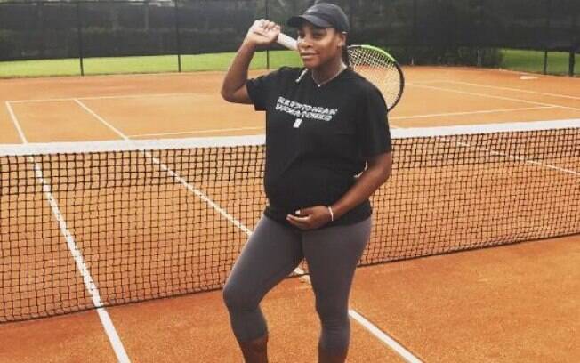 Serena Williams continuou a prática de esportes enquanto estava grávida