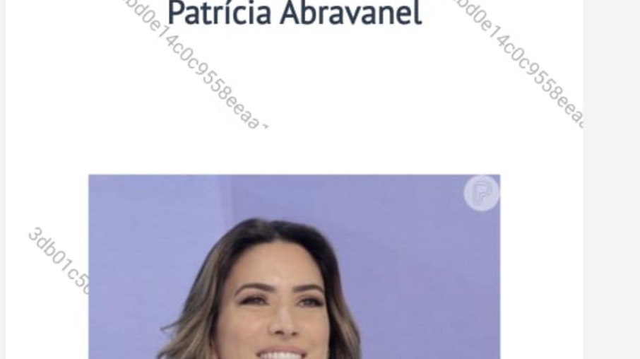 Tela da pesquisa sobre Patrícia Abravanel Tela da pesquisa sobre Patrícia Abravanel