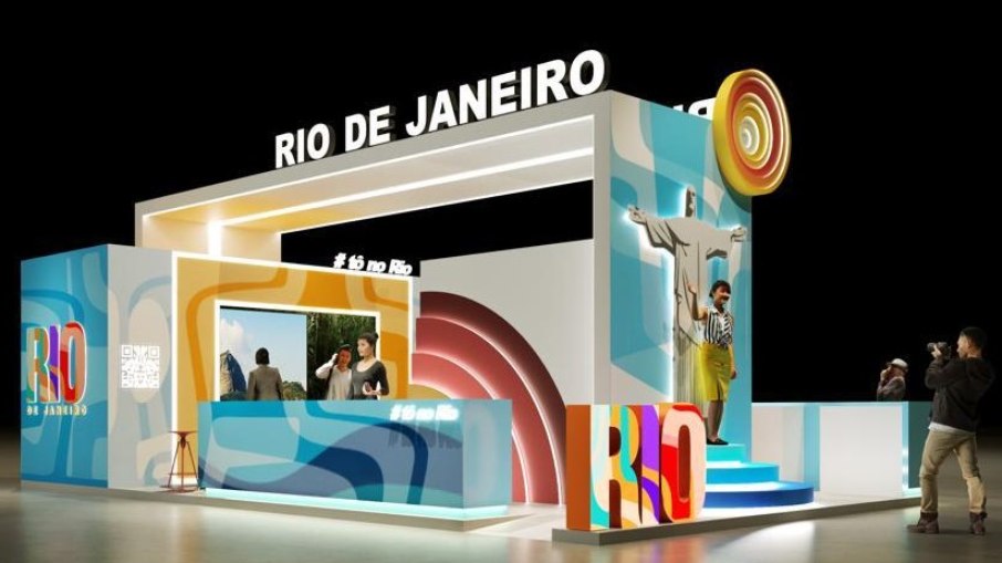 Estande dedicado a apresentar o Rio de Janeiro em Madri
