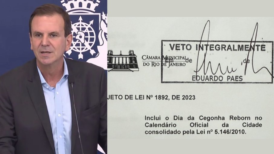 Eduardo Paes (PSD) postou o veto em suas redes sociais Eduardo Paes (PSD) postou o veto em suas redes sociais
