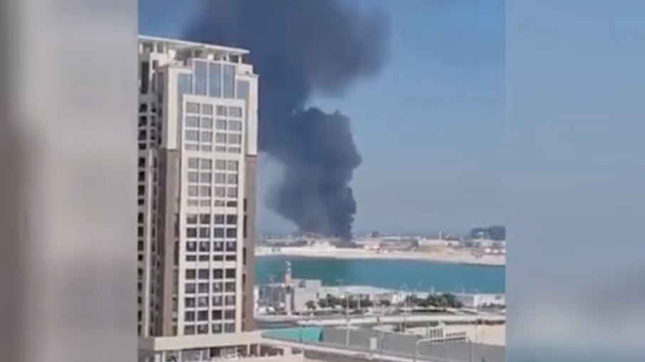 Incêndio na cidade de Lusail, no Catar