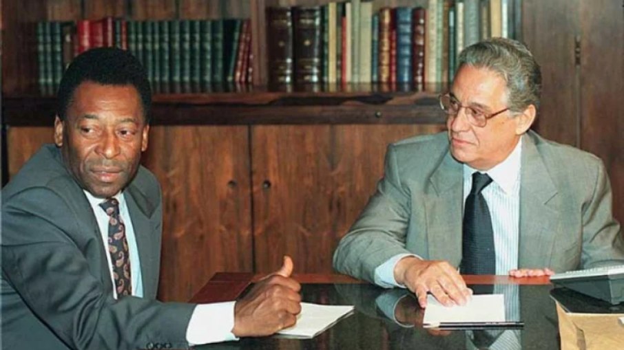Pelé e FHC lado a lado em 1995