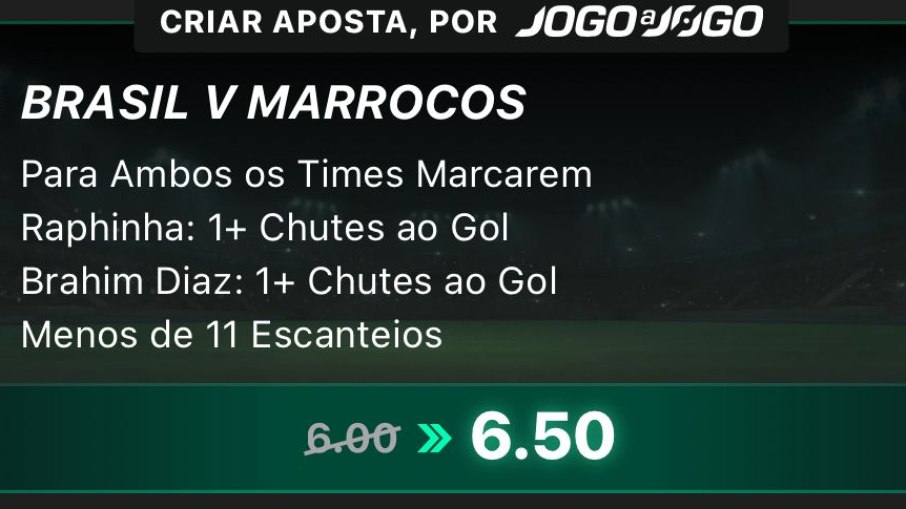 Aposta do tipster Leonardo Moura para Brasil x Marrocos Aposta do tipster Leonardo Moura para Brasil x Marrocos