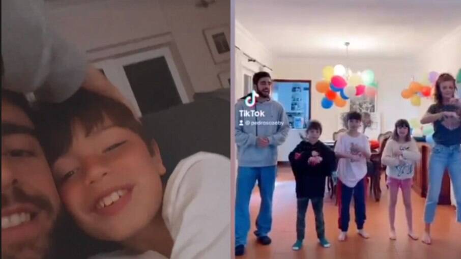 Pedro Scooby se reencontra com os filhos em Portugal