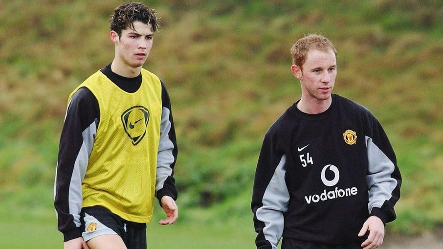 Cristiano Ronaldo e Nicky Butt atuaram juntos entre 2003 e 2004