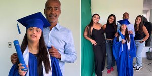 Romário se emociona em formatura da filha: "A síndrome de down não me impediu"
