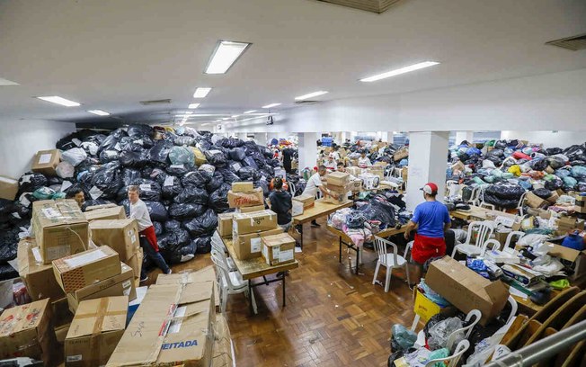 São Paulo enviou os caminhões com doações para o Rio Grande do Sul 