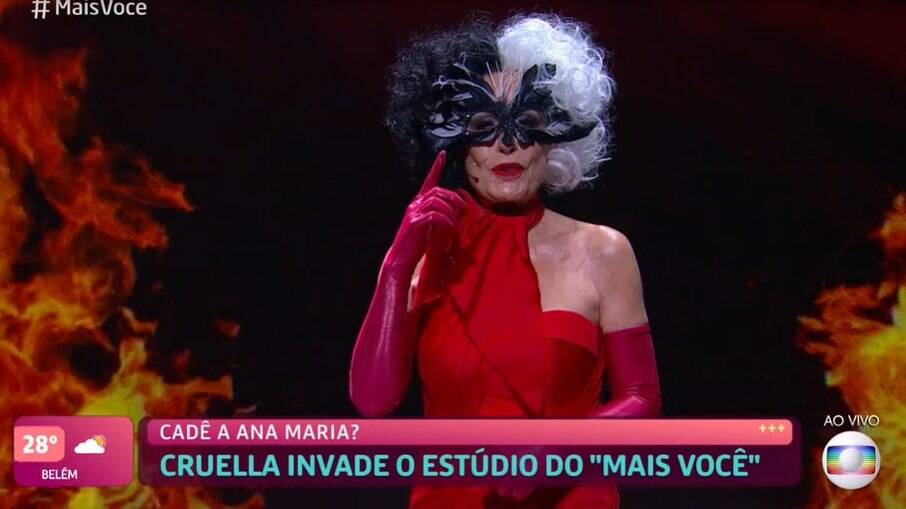 Ana Maria Braga se veste de Cruella