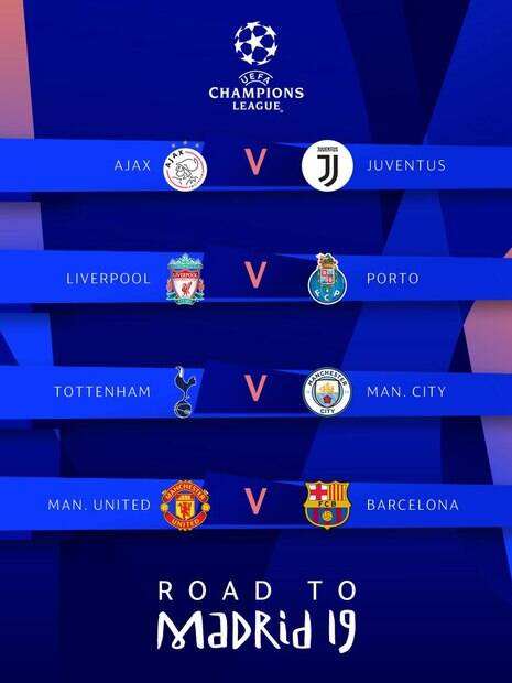 times quartas de final champions league 2019