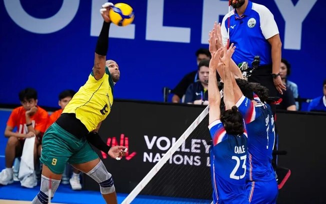 Já classificado, Brasil perde da França pela Liga das Nações de Vôlei